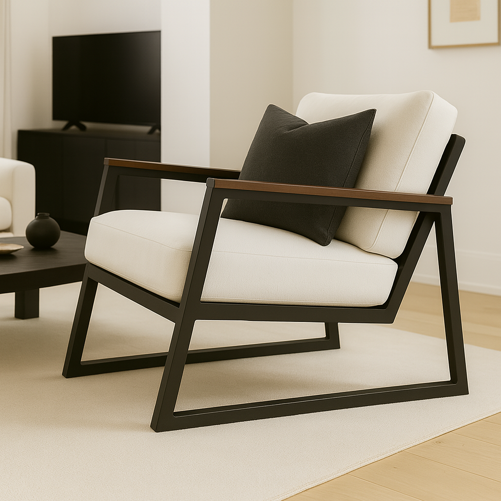 Sillón Metal Caoba Sillón Metal Caoba